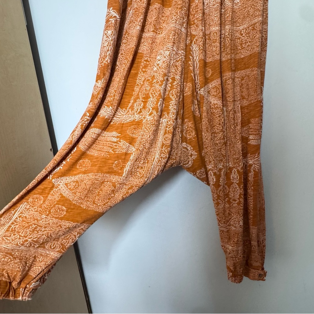 Free People Intimately Orange Patterned Harem Pan… - image 7